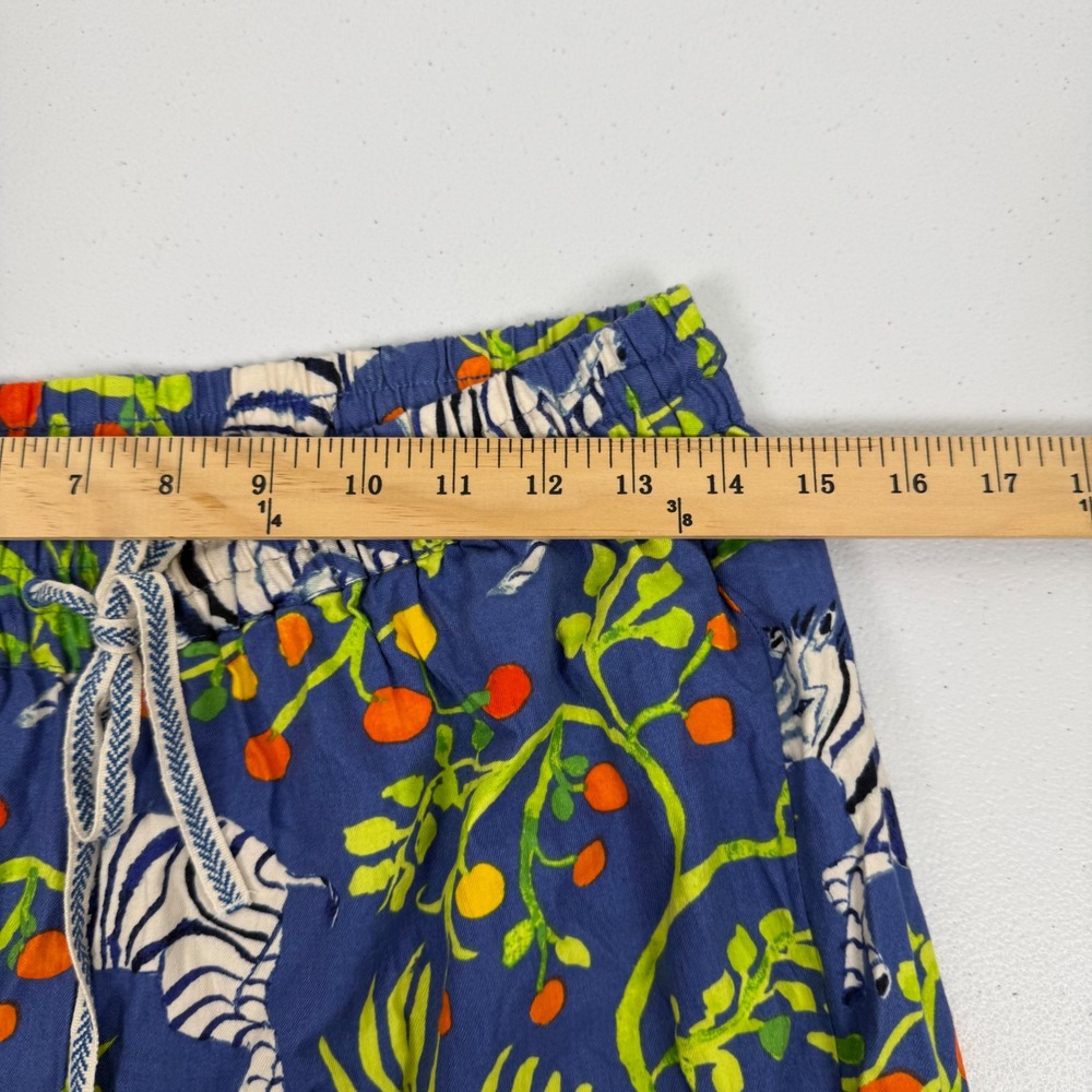 Olivia Wendel Anthropologie Zebra Jungle Print Pajama Pants Blue Small OB1588243 - Picture 8 of 9